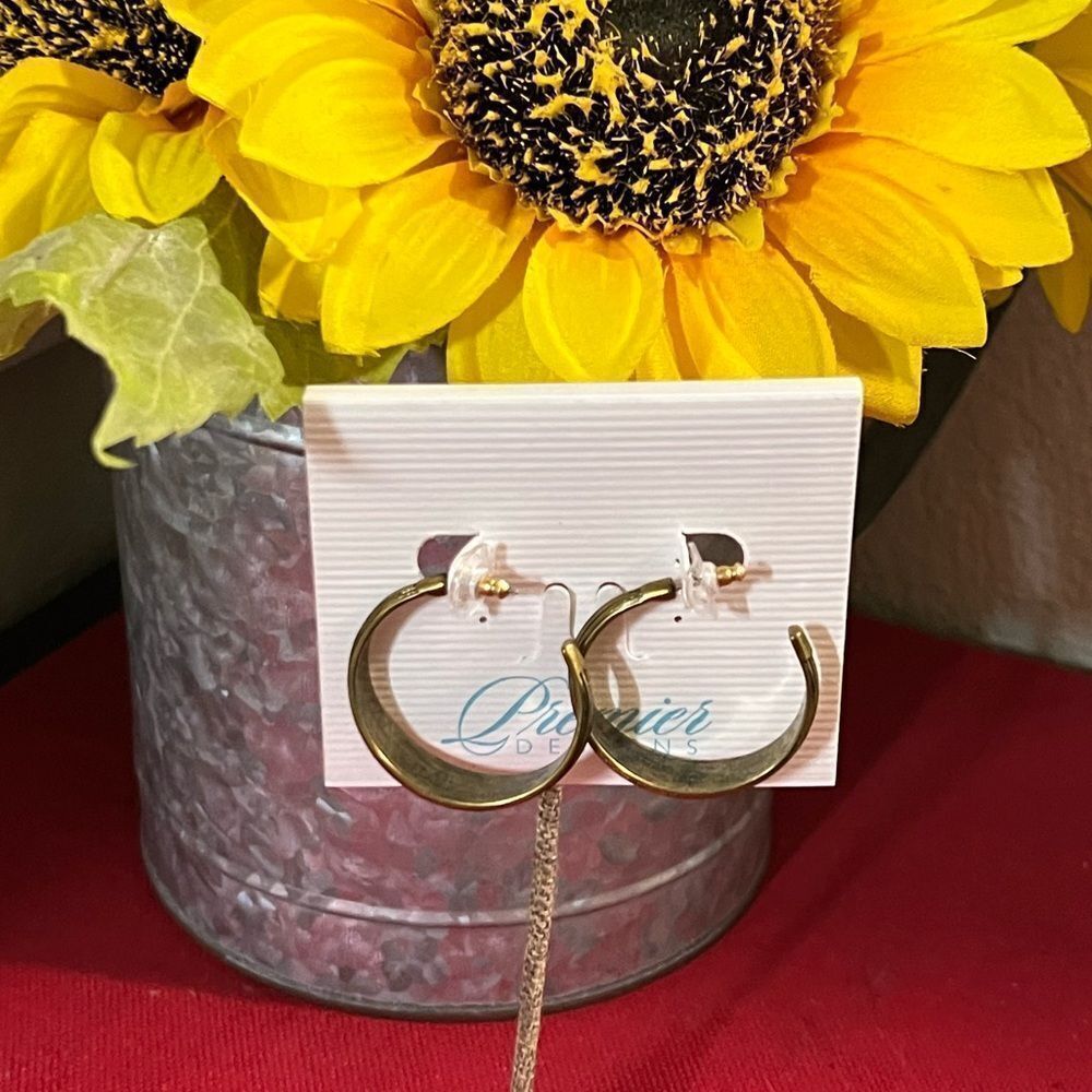 Premier Designs Gold Hoop Earrings #PDER1